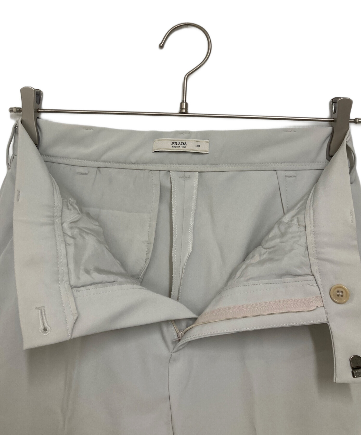 中古・古着通販】PRADA (プラダ) フレアスラックス ホワイト サイズ:38