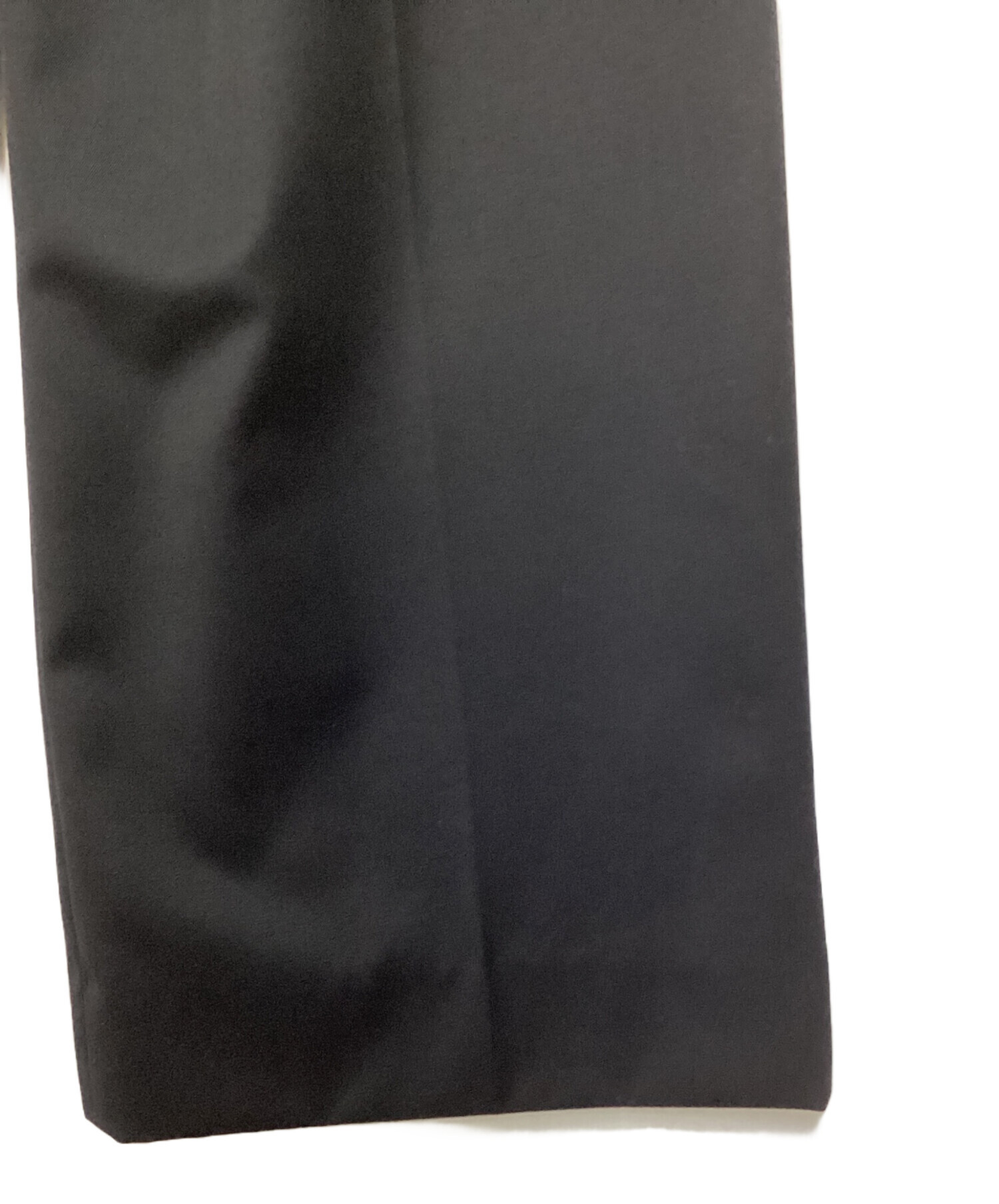 中古・古着通販】ATON (エイトン) ウールギャバジンタックワイドパンツ