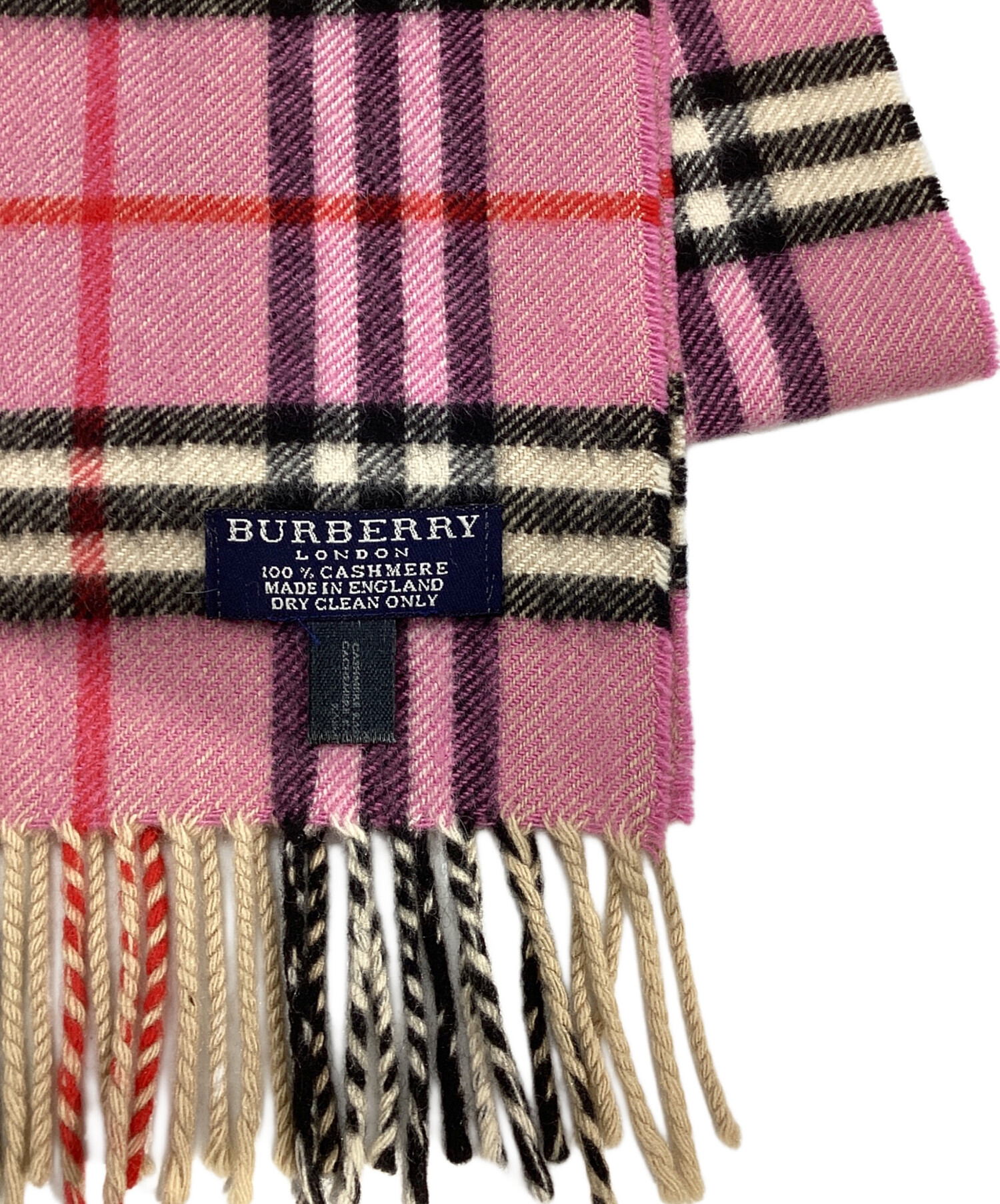 BURBERRY LONDON マフラー カシミヤ100% Bロゴ BURBERRY LONDON