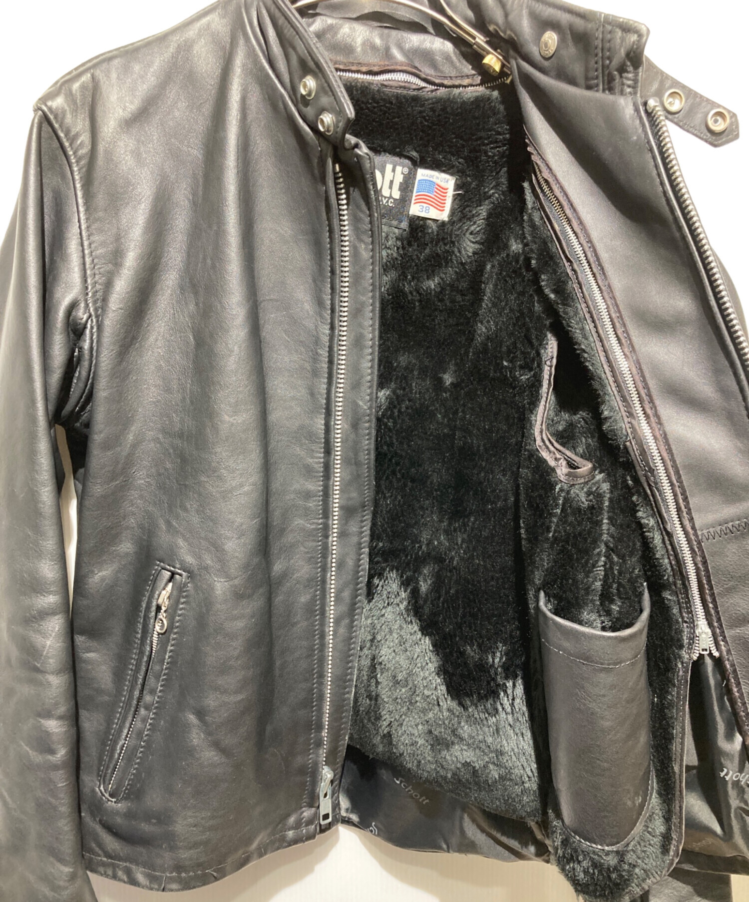中古・古着通販】Schott (ショット) 641 ライナー付シングルライダース