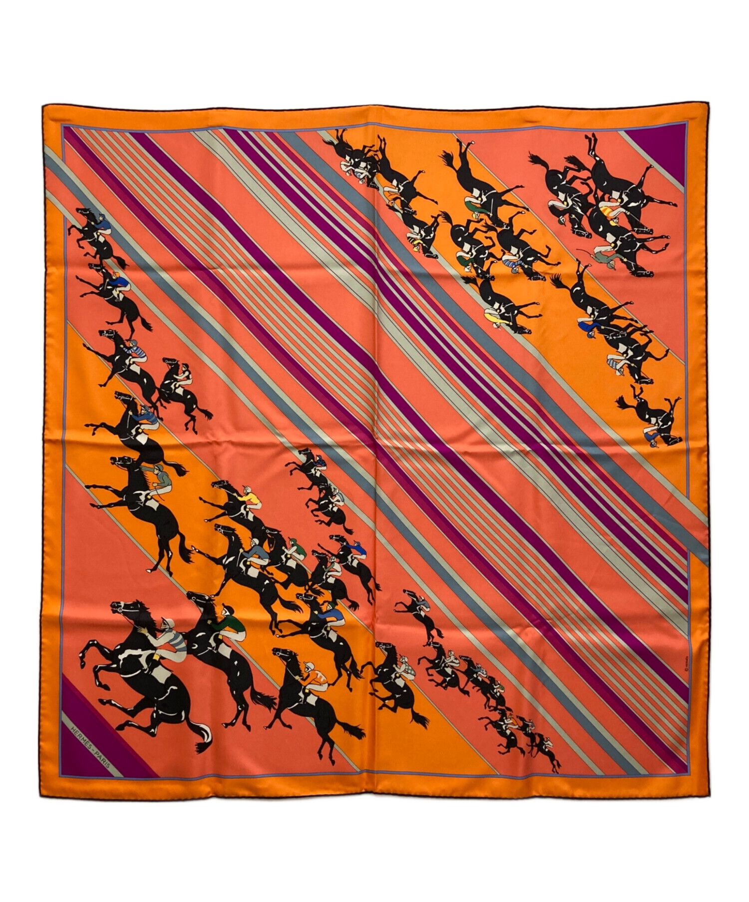 中古・古着通販】HERMES (エルメス) カレ90/シルクスカーフ/競馬柄