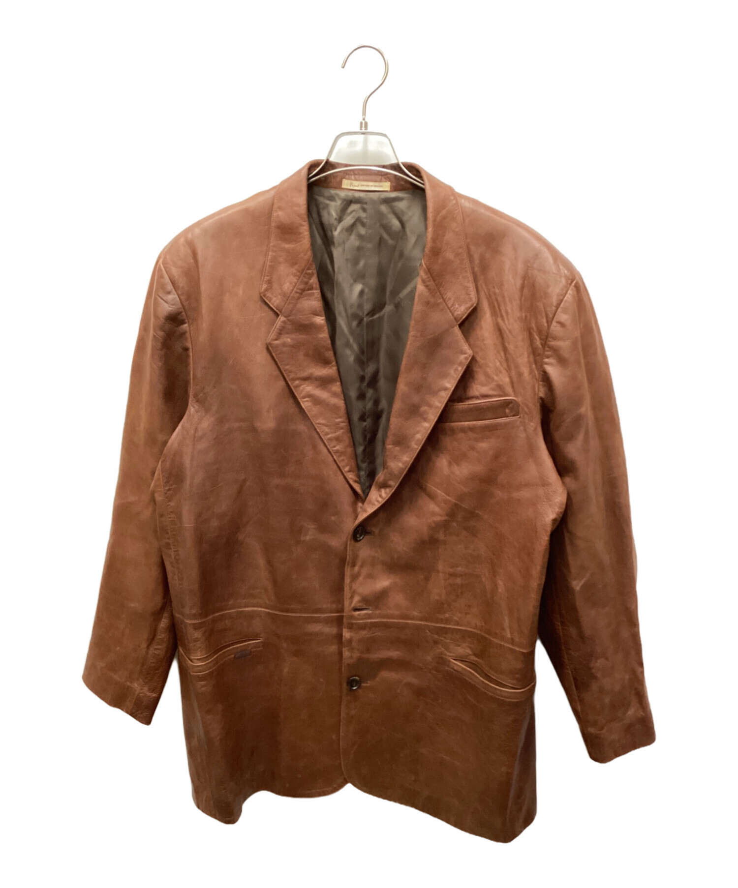 中古・古着通販】PAPAS (パパス) 3Bレザーテーラードジャケット