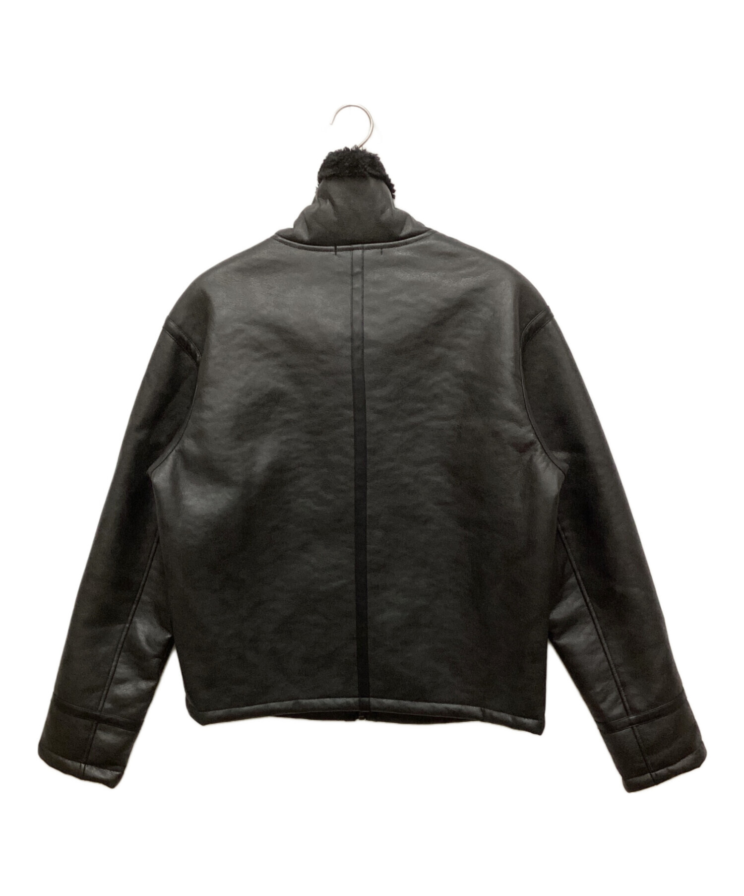 中古・古着通販】ZARA (ザラ) エコレザーボンバージャケット ブラック