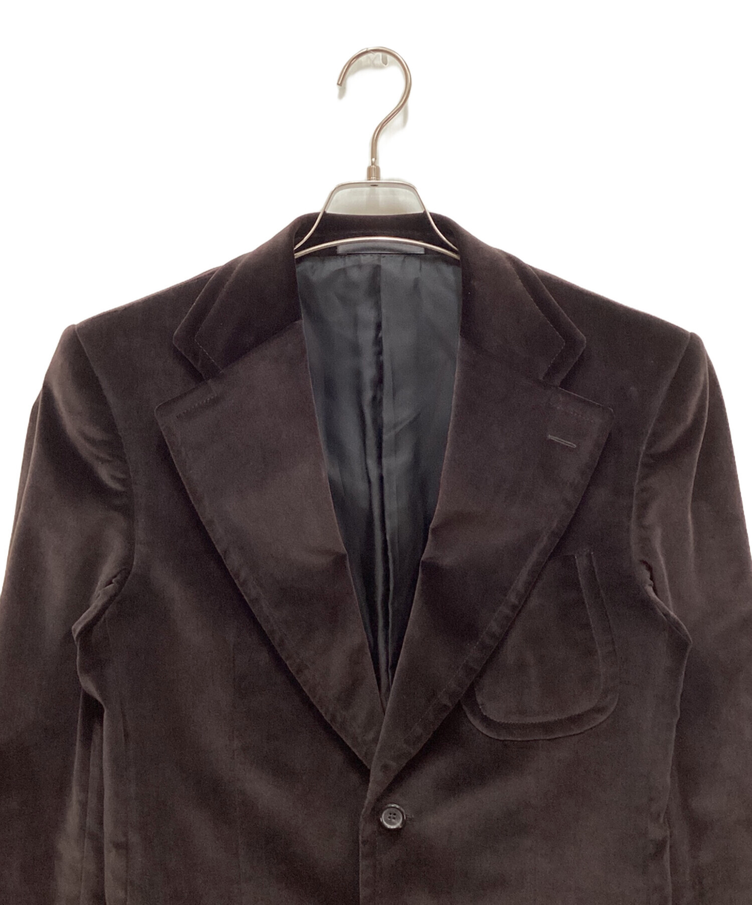 中古・古着通販】GUCCI (グッチ) ベロアテーラードジャケット ブラウン