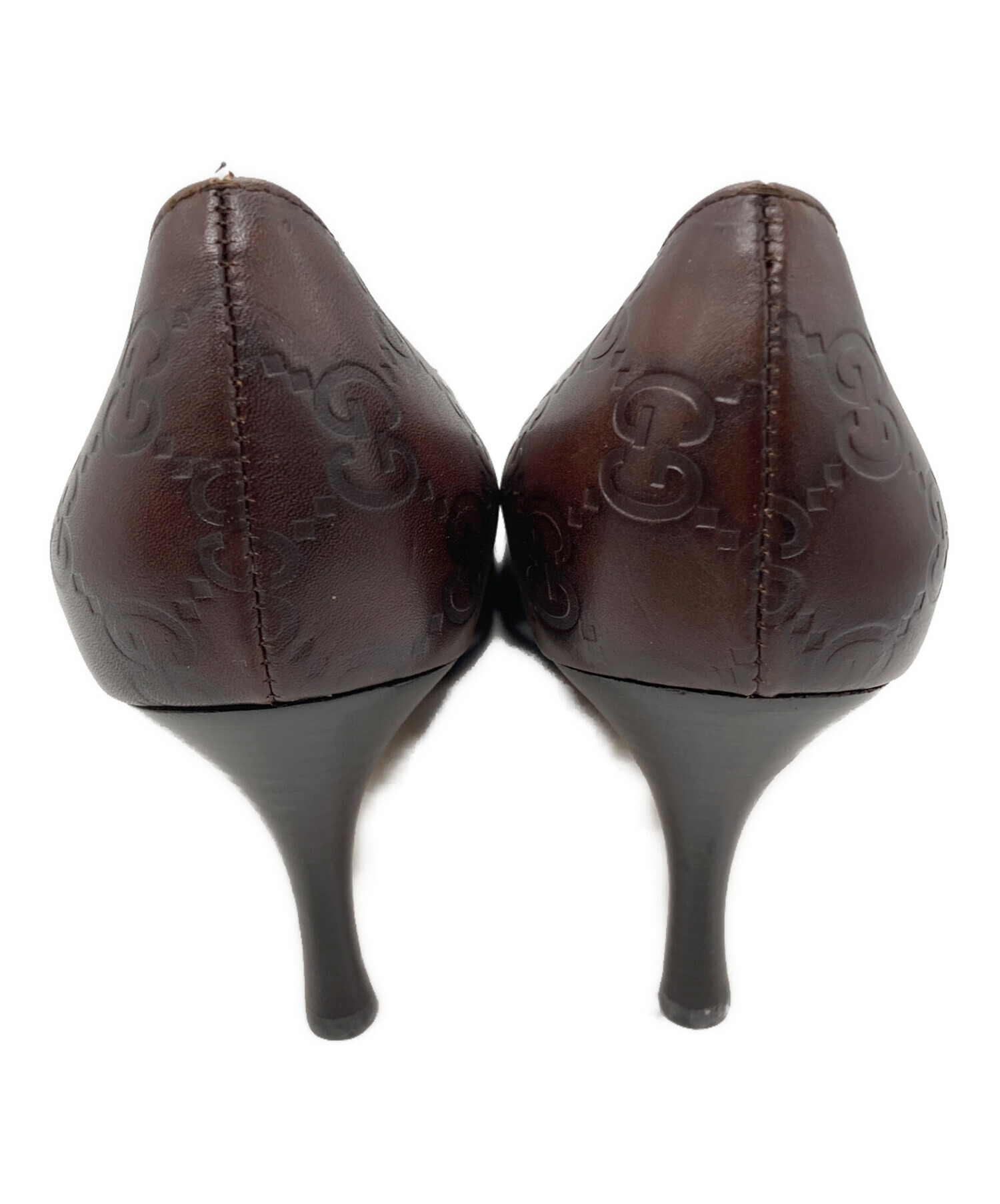 中古・古着通販】GUCCI (グッチ) ヒールパンプス ブラウン サイズ:SIZE