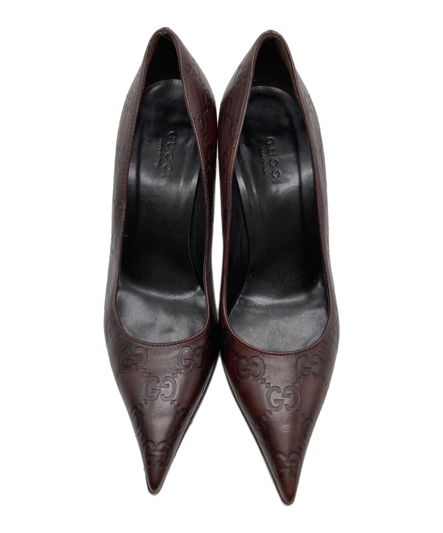 中古・古着通販】GUCCI (グッチ) ヒールパンプス ブラウン サイズ:SIZE