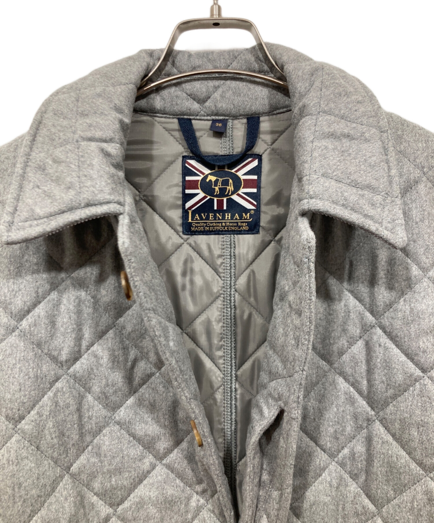 中古・古着通販】LAVENHAM (ラベンハム) キルティングコート グレー