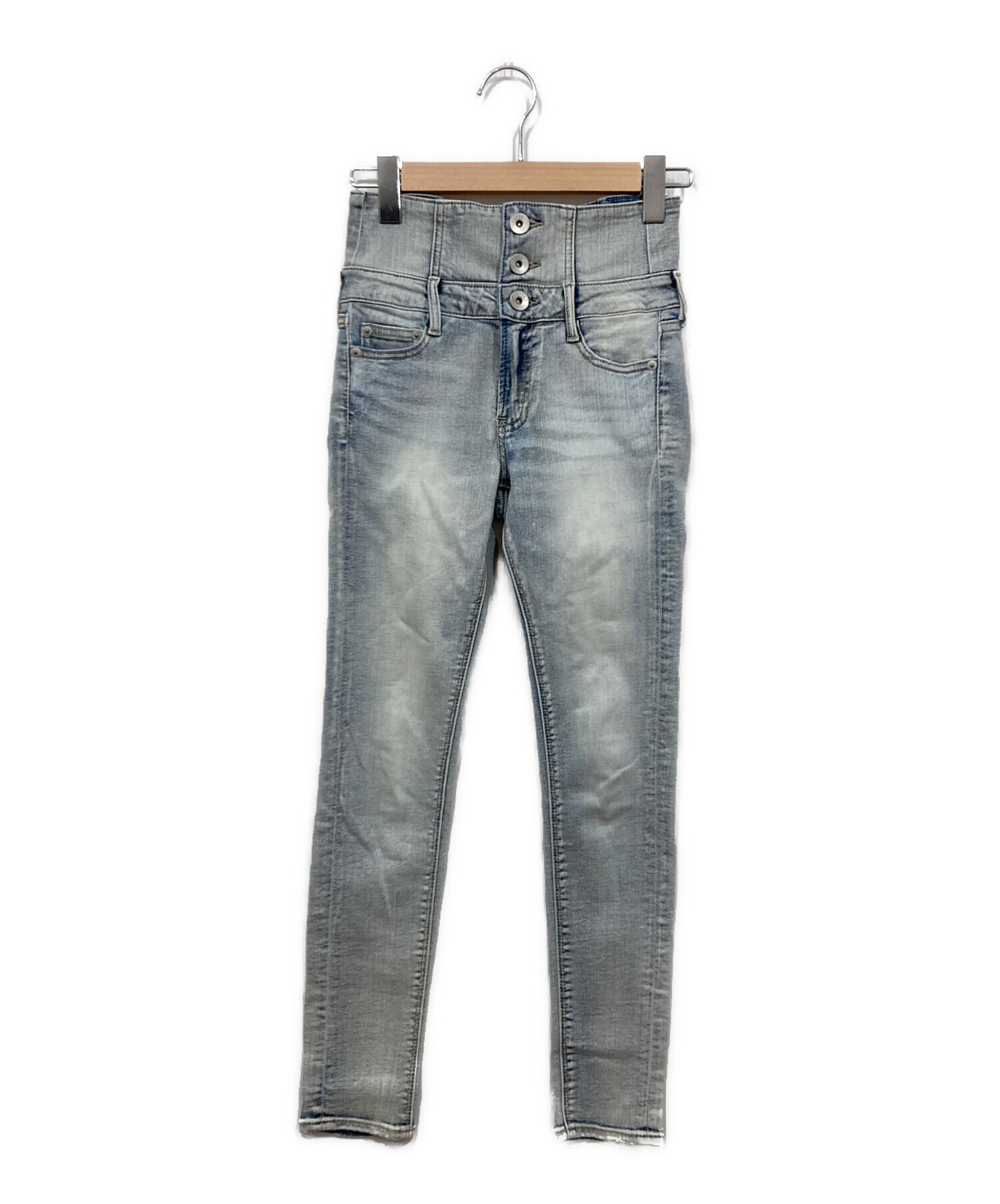 中古・古着通販】GYDA (ジェイダ) ハイウエストクロススキニーデニム