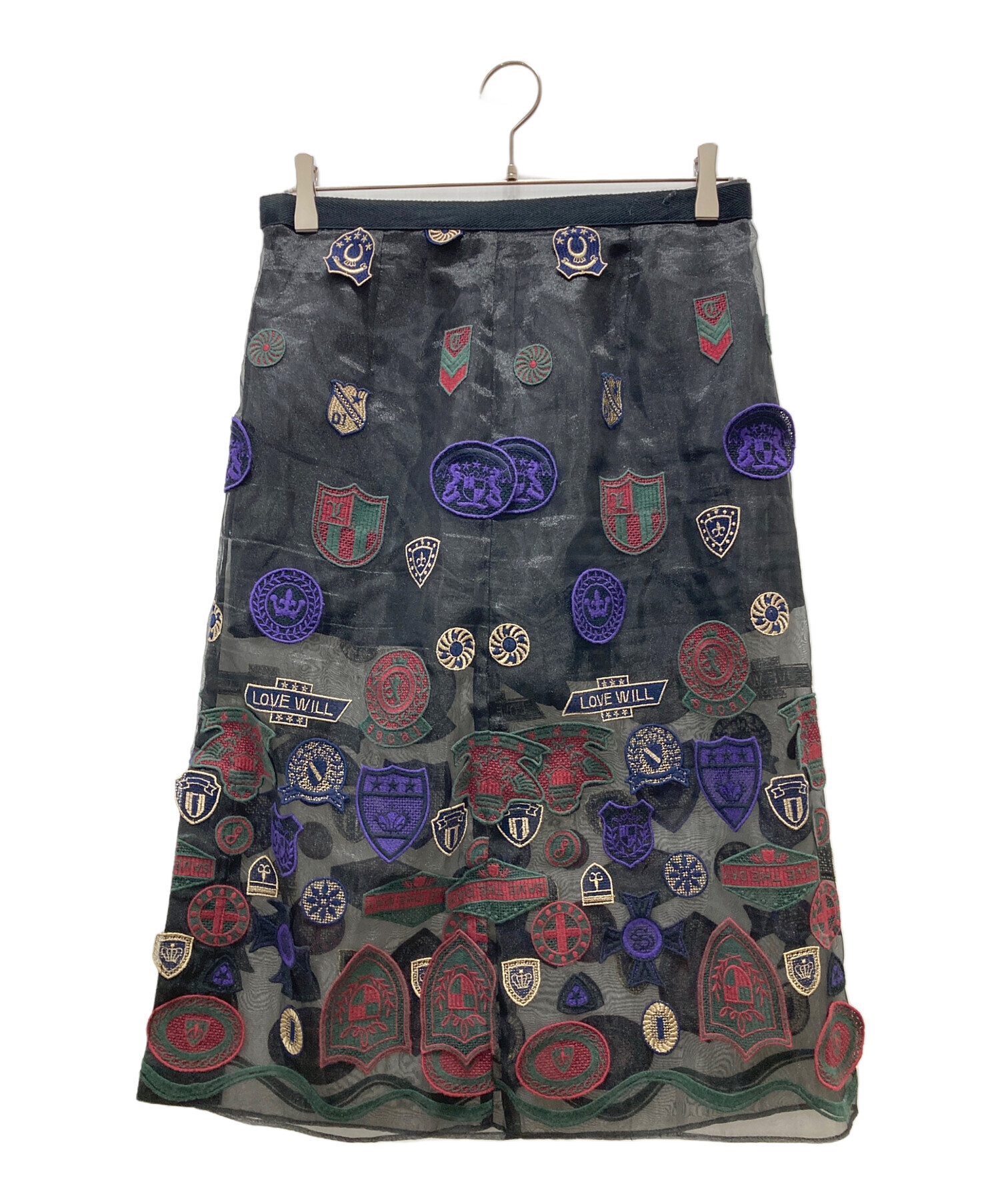 中古・古着通販】sacai (サカイ) ワッペン装飾オーガンジースカート