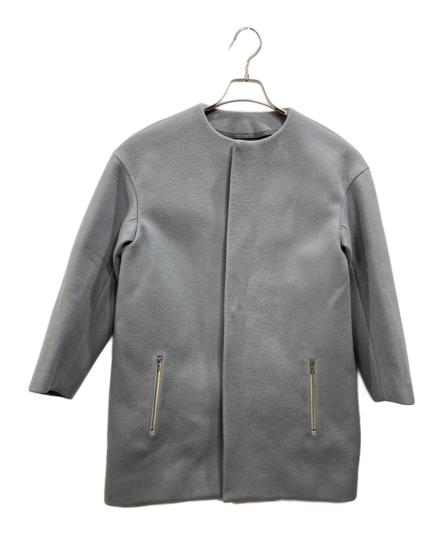 中古・古着通販】DRAWER (ドゥロワー) メルトンノーカラーコート