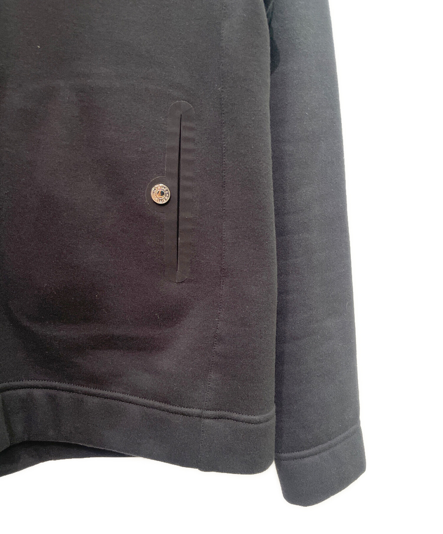 中古・古着通販】HERMES (エルメス) ハーフジップパーカー ブラック