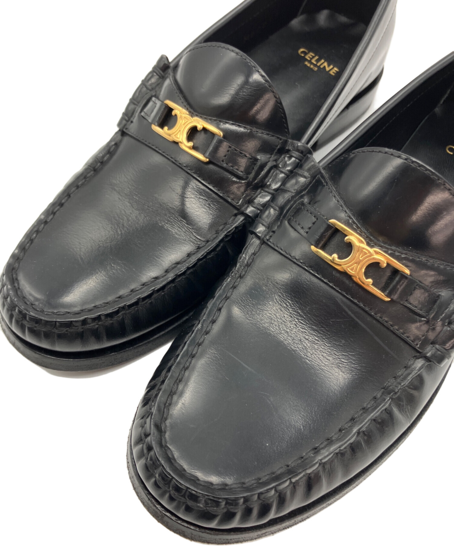 中古・古着通販】CELINE (セリーヌ) ローファー ブラック サイズ:36