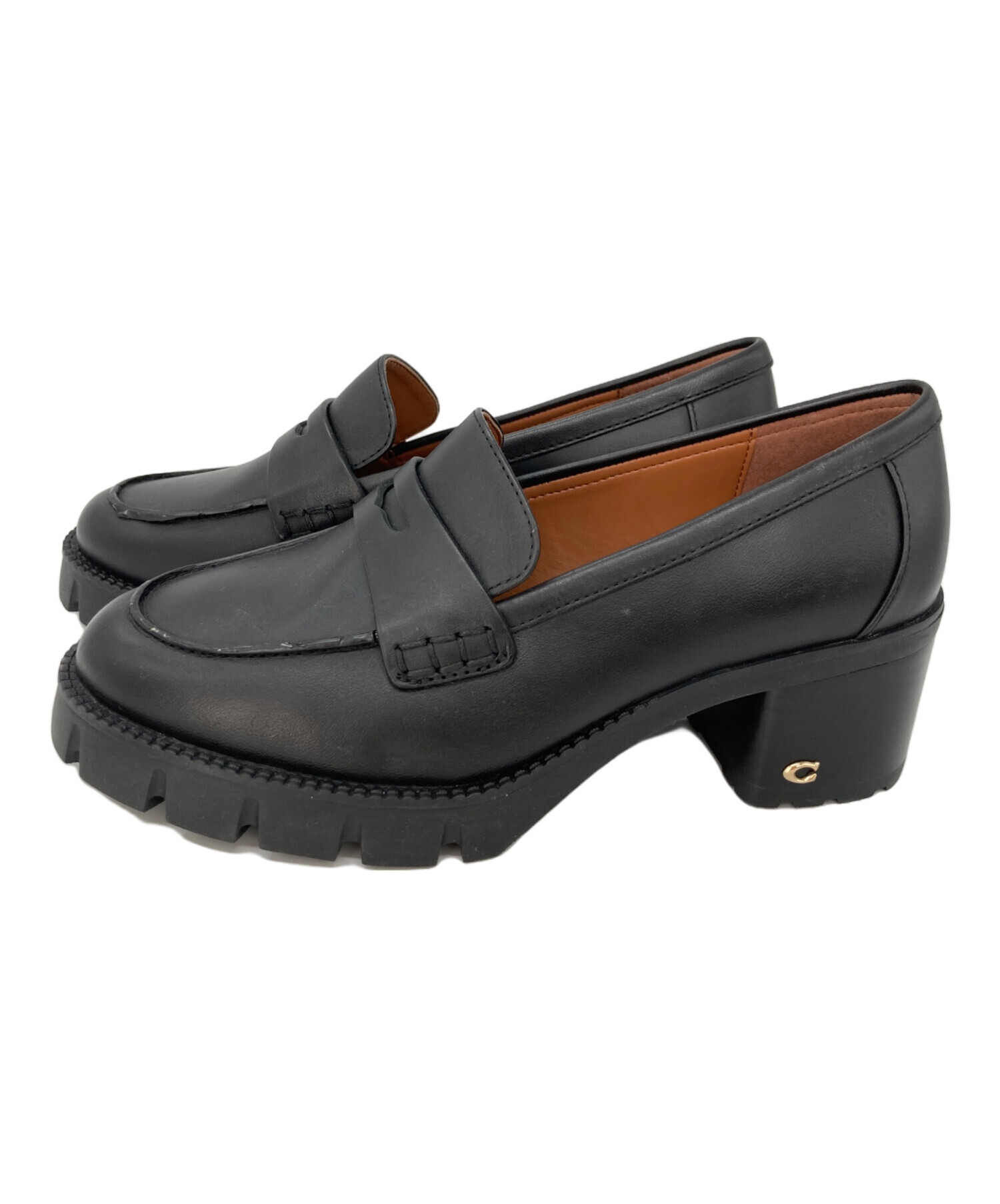 中古・古着通販】COACH (コーチ) コリーン ローファー ブラック サイズ