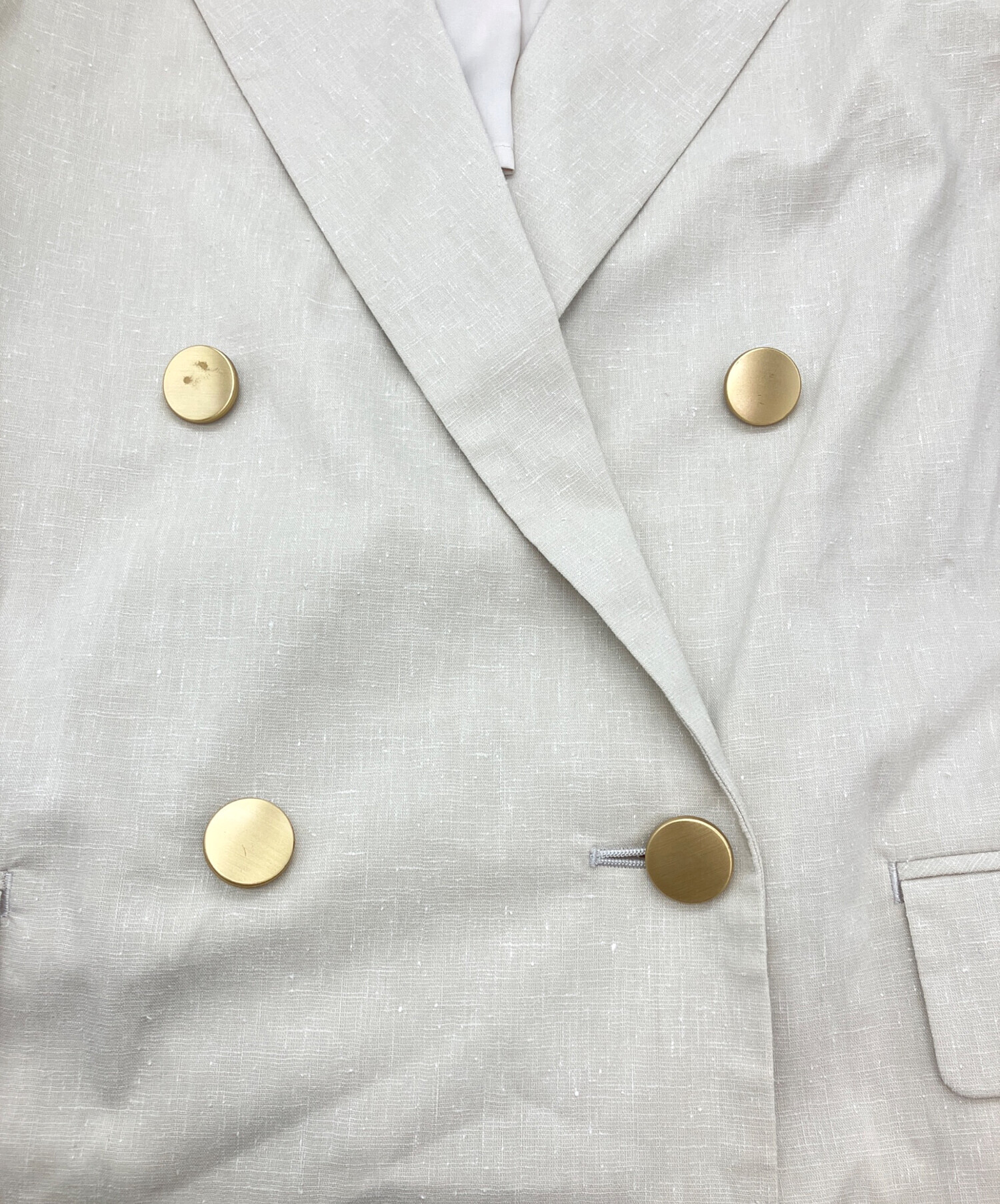 中古・古着通販】Noble (ノーブル) 麻ストレッチピークドラペルダブル