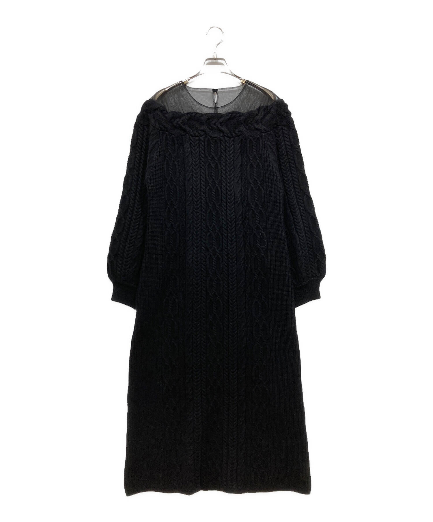 中古・古着通販】Ameri (アメリ) SHEER DOCKING LADY LIKE KNIT DRESS