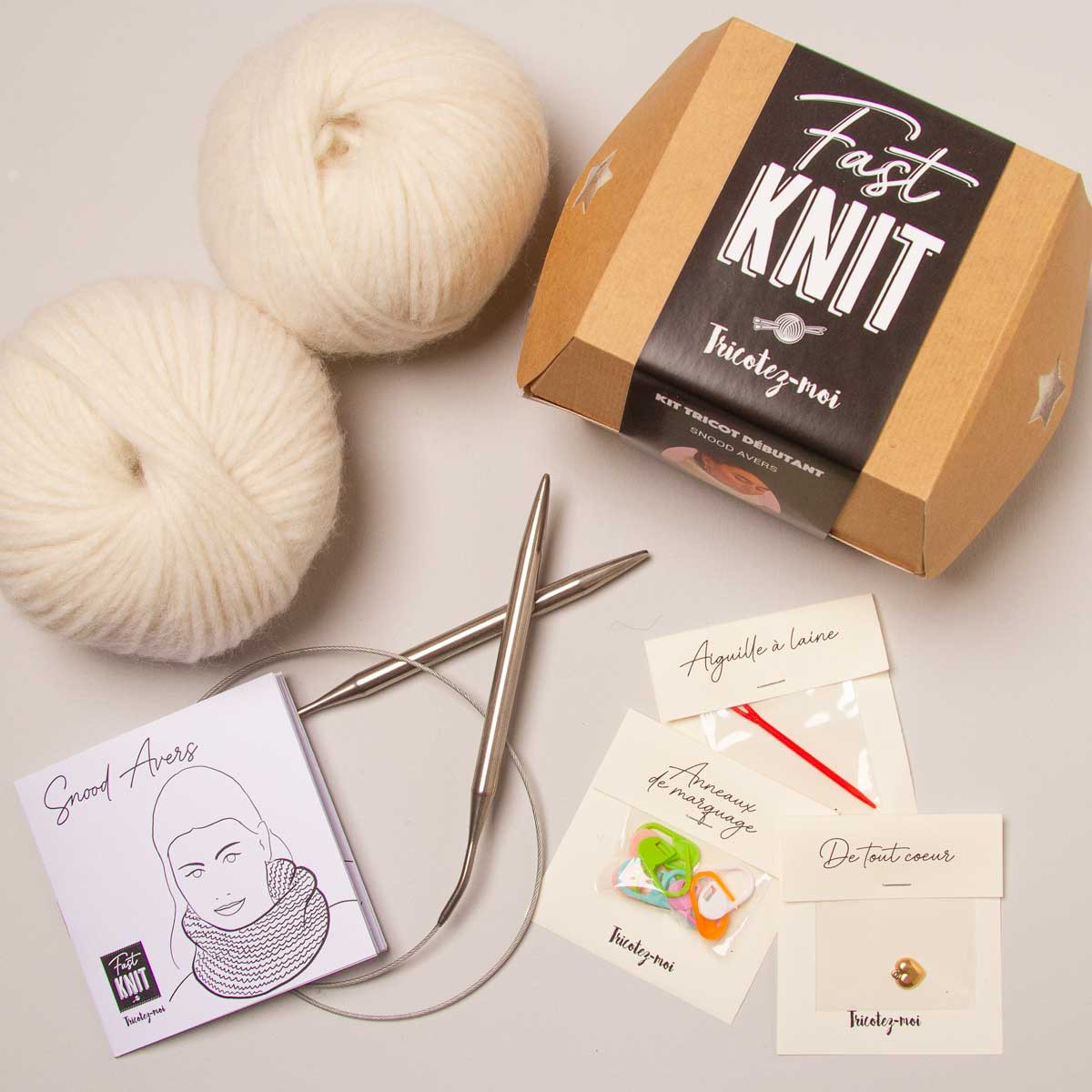 Avers Snood knitting kit - Tricotez-moi knitting box