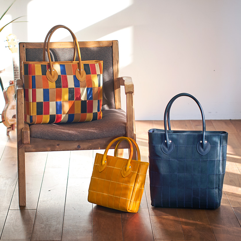 トライオンの定番バッグ！パッチワークレザートート – 革・レザー