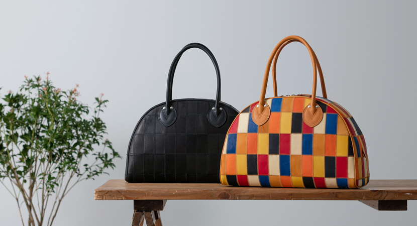 半月型が印象的なレザーボストンバッグ｜革・レザーバッグのTRION