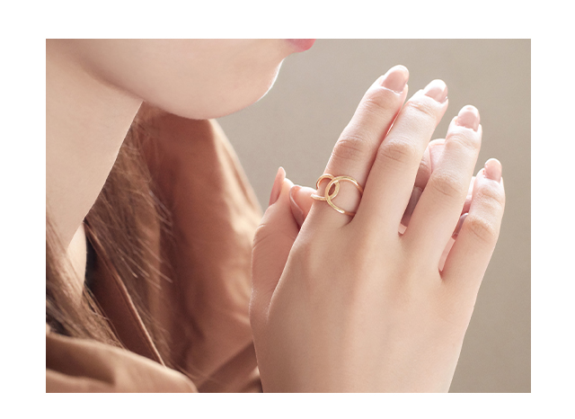 k10イエローゴールド ミントグリーンアパタイト リング 13号 10金 華奢