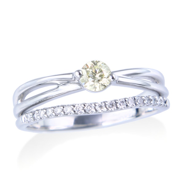 プラチナ鑑定書付ダイヤモンドリング（0.18カラット）(RKR236