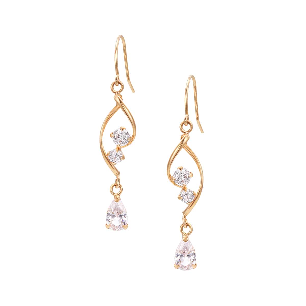 K10イエローゴールドキュービックピアス(RPE563-002)|TSUTSUMI