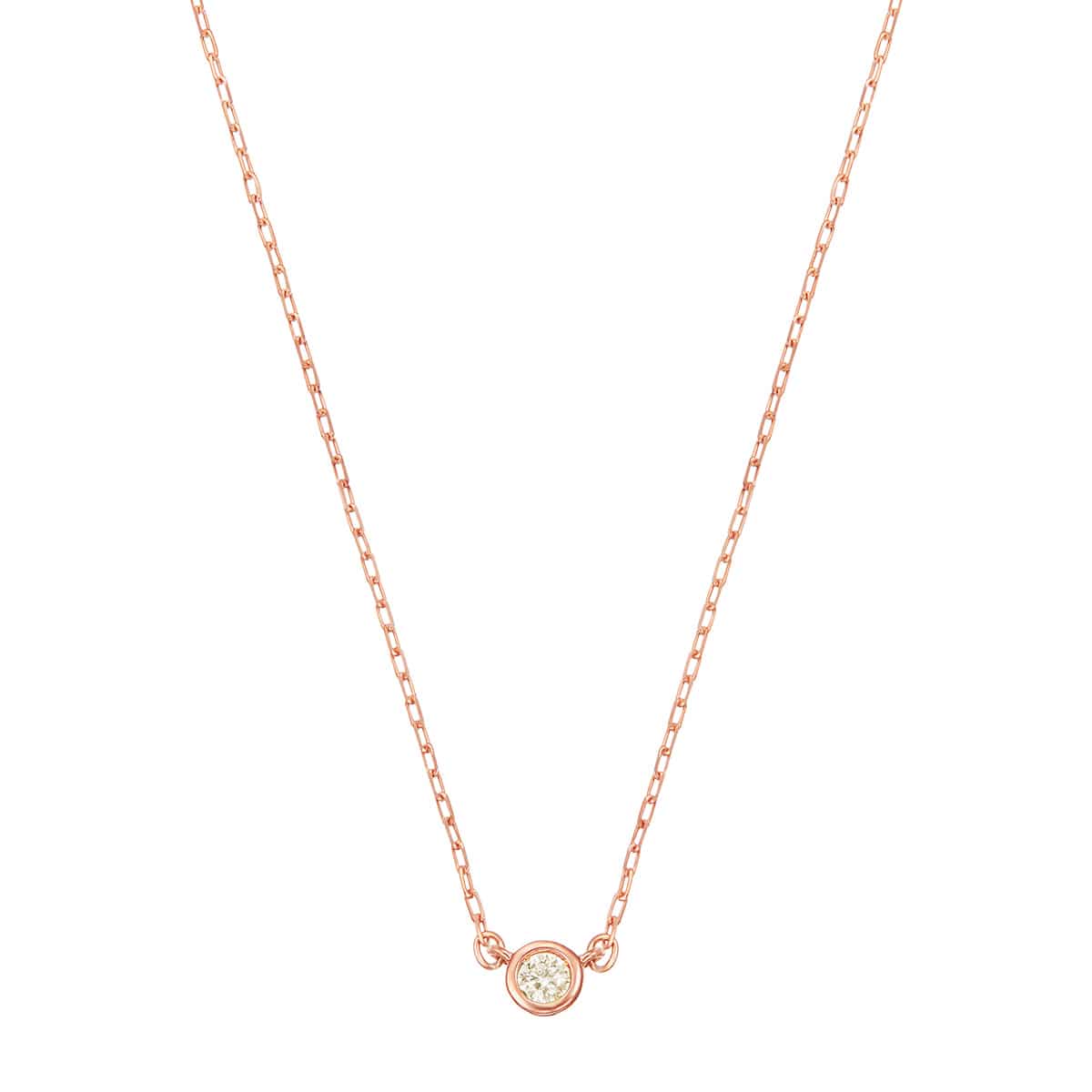 K10ピンクゴールドダイヤモンドネックレス(RPN600-002)|TSUTSUMI