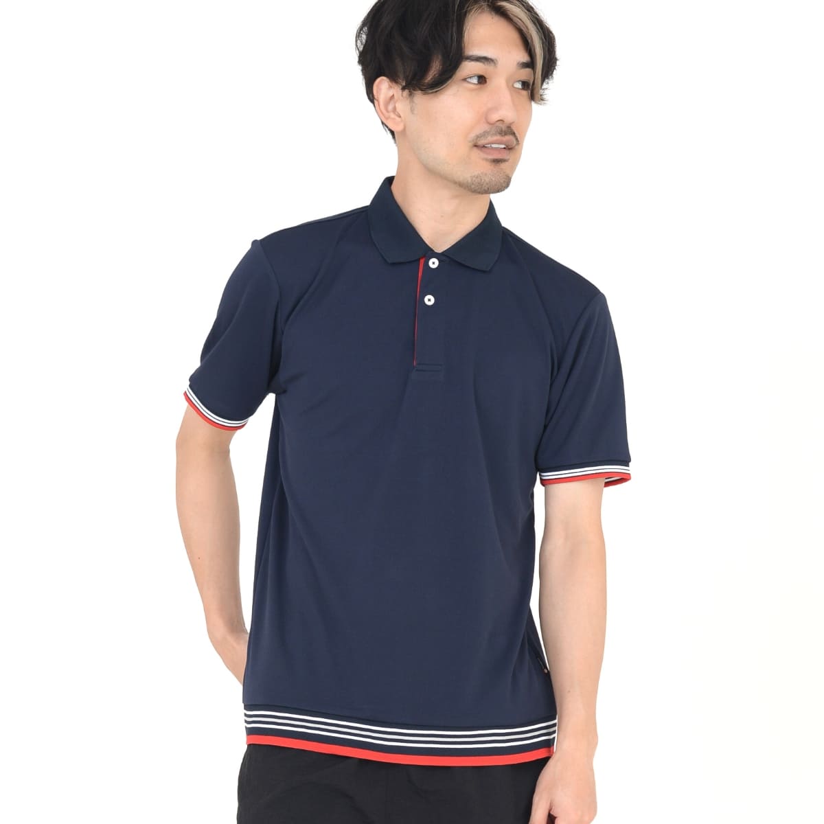 裾ラインリブドライポロシャツ（ポリジン加工） | メンズ | 1枚