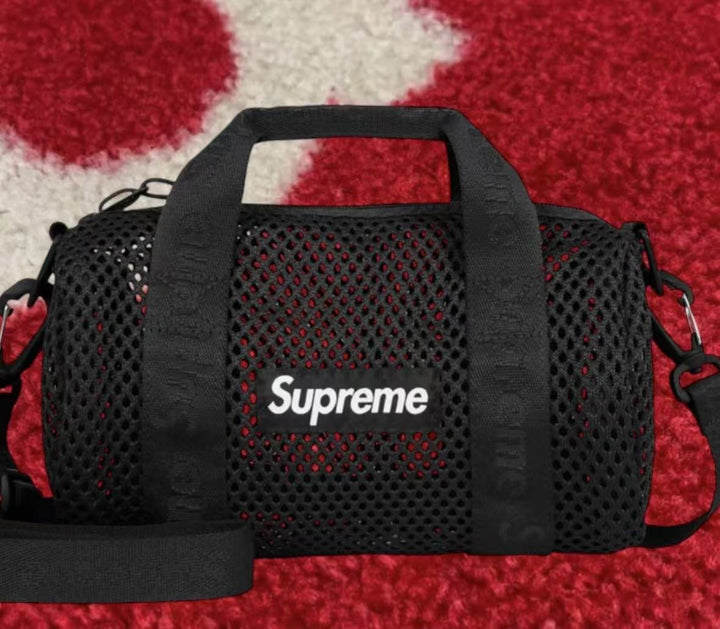 Supreme Mesh Mini Duffle Bag Black Camo SS25 – UniqueHype