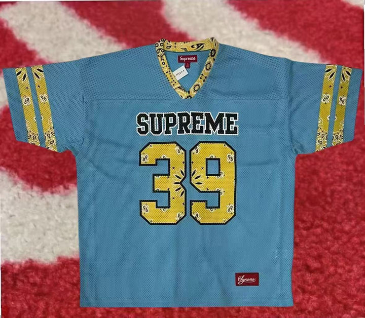 Supreme Bandana Football Jersey Blue SS25 – UniqueHype
