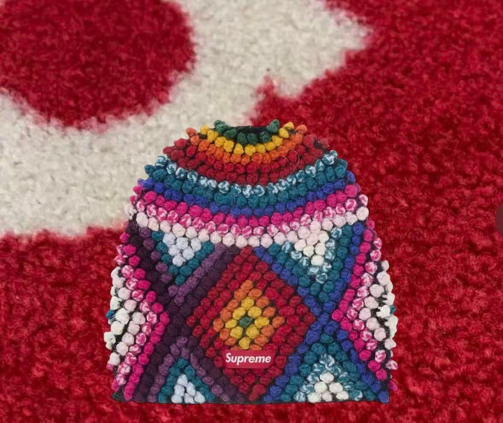 Supreme Textured Knit Beanie Multi FW25 – UniqueHype