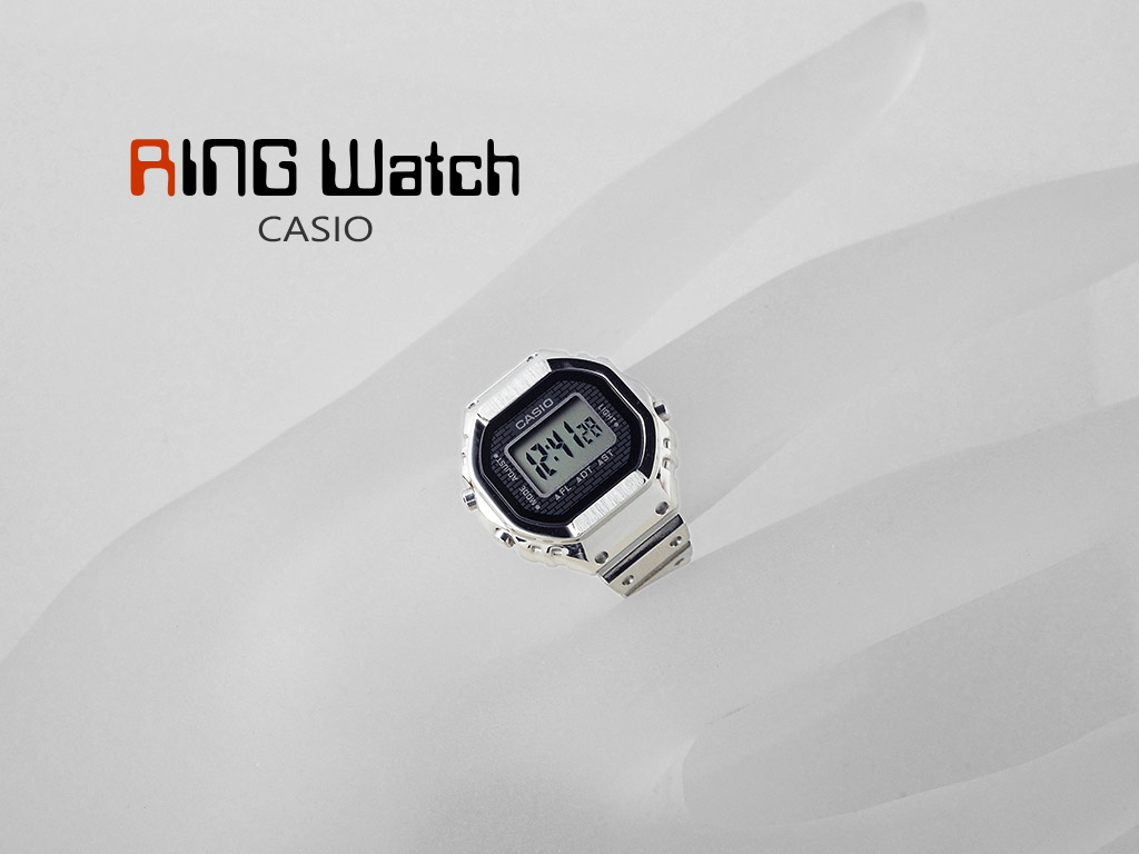 RING WATCH＞CRW-001-1JR /カシオウォッチ50周年記念/リングウォッチ