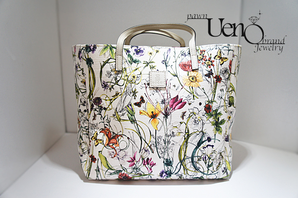 GUCCI グッチ】チルドレンズ フローラルトートバッグ （アイボリー系