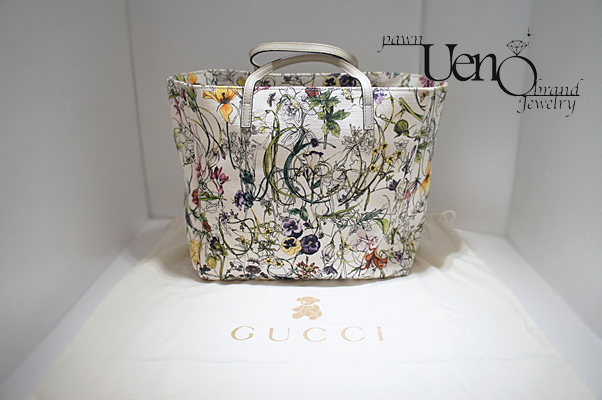 GUCCI グッチ】チルドレンズ フローラルトートバッグ （アイボリー系