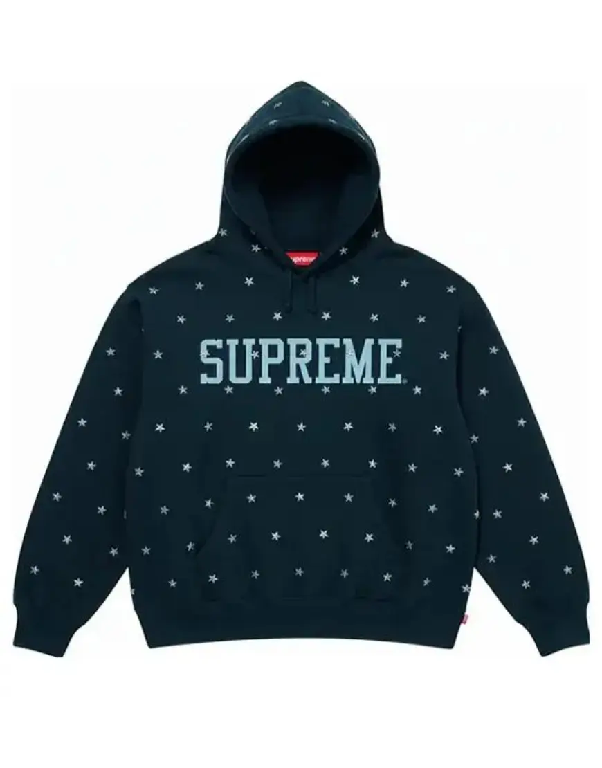 Supreme Stars Studded Hooded Sweatshirt | Trending | Ujackets