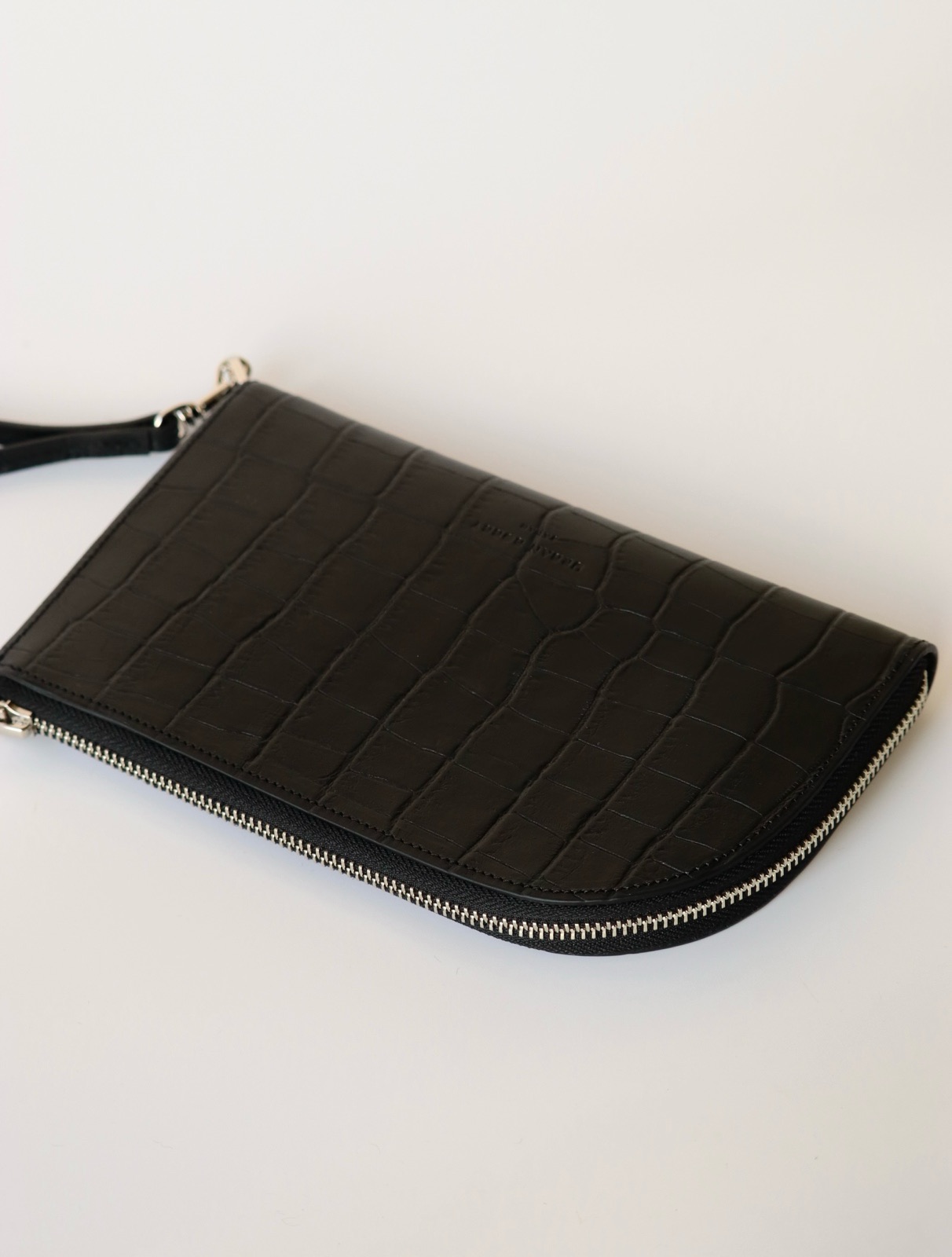 SUBWAY pouch/ BLACK(クロコ型押しレザー) - URBAN BOBBY