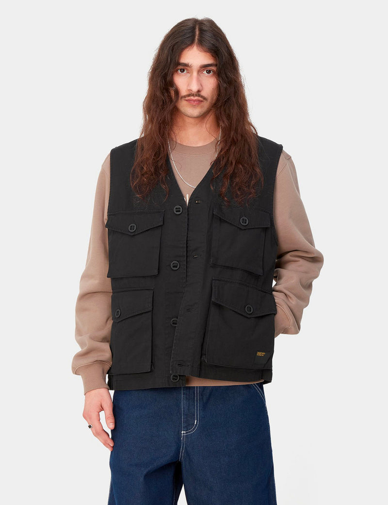 Carhartt-WIP Unity Vest - Black Heavy Enzyme Wash | Urban Excess