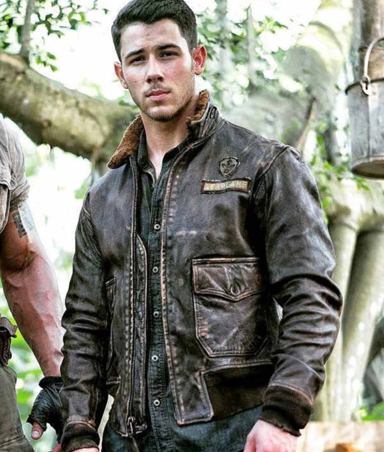 Jumanji Welcome To The Jungle Nick Jonas Alex Pilot Jacket - USA