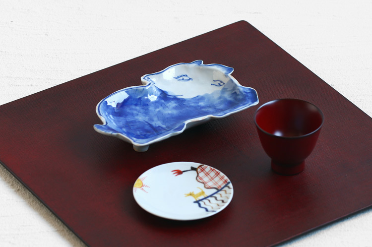 幹山繁太 1 染付山羊形向付（5客揃） ｜ 暮らしのうつわ花田 和食器 通販