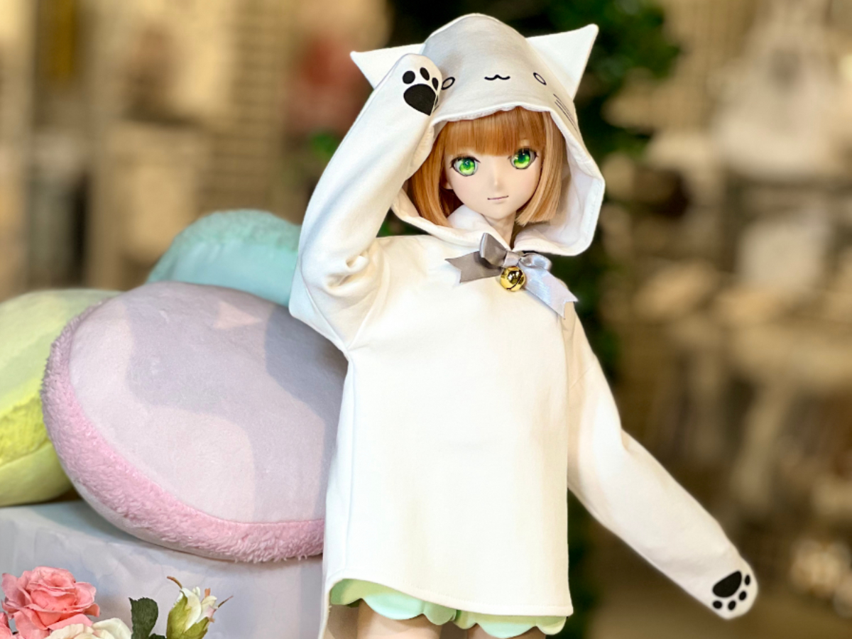 新品 ネコぱら 猫耳パーカー ミントVer. 迷彩 限定グッズ ネコぱら 猫