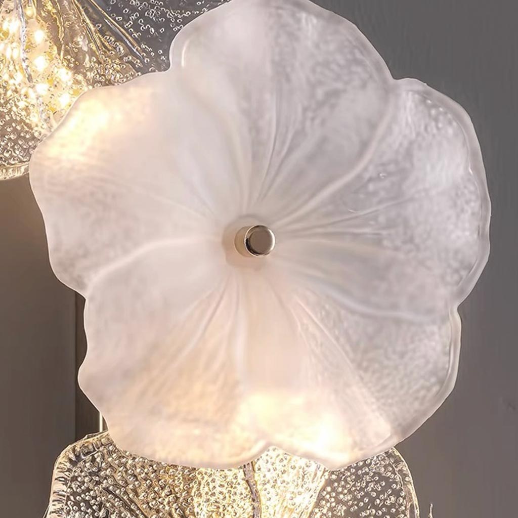 Luxury Decorative Glass Flower Petal Wall Sconce Light | VAXLAMP