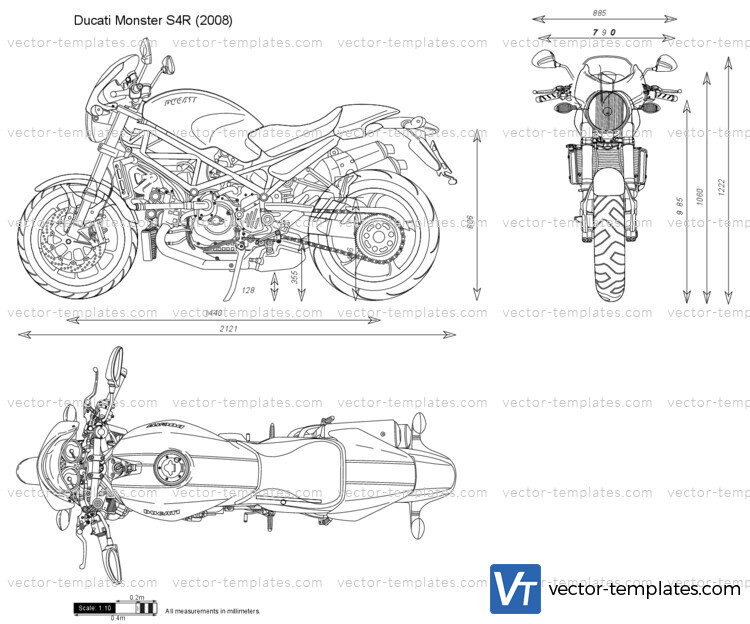 Templates - Motorcycles - Ducati - Ducati Monster S4R