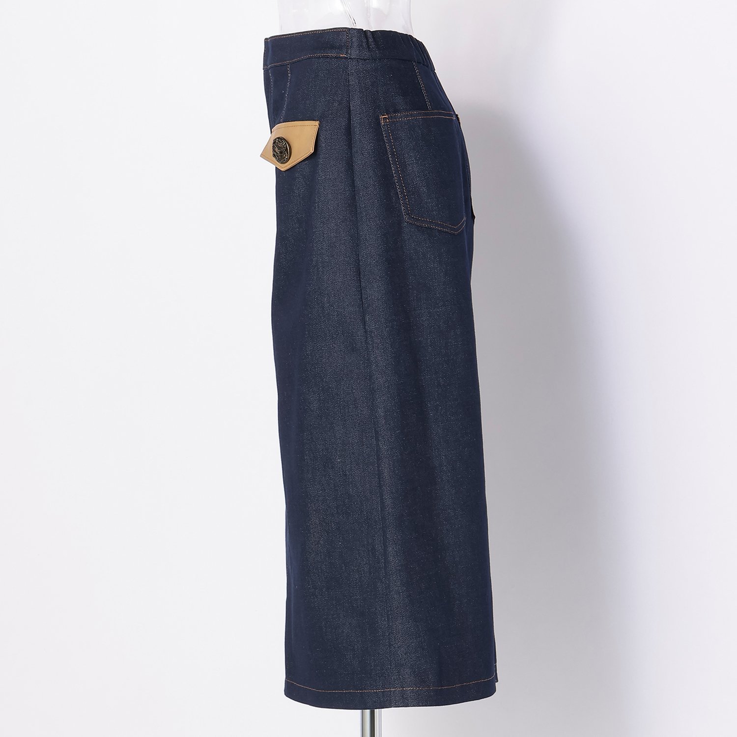 LEATHERLIKE×DENIM スカート｜VIVIENNE TAM（ヴィヴィアンタム