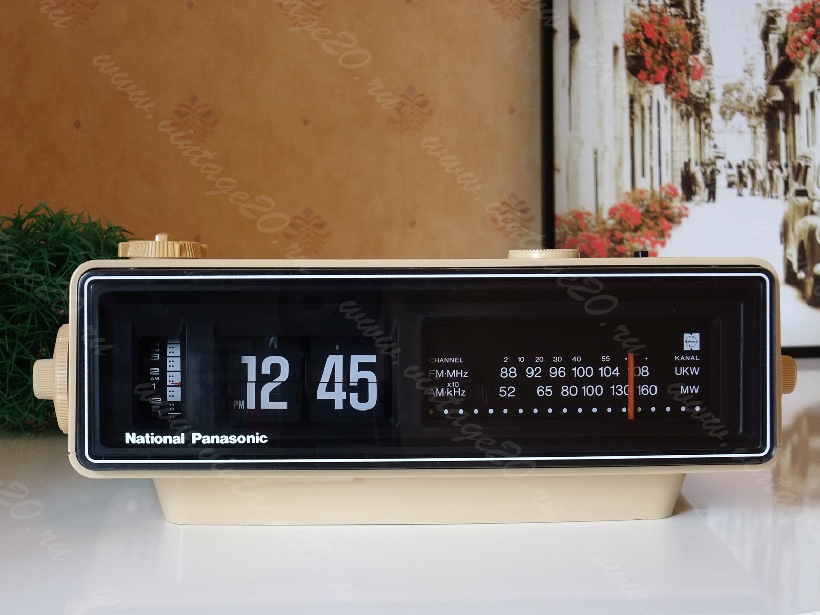 昭和レトロ パタパタ時計 National Panasonic RC-6030 ラジオ