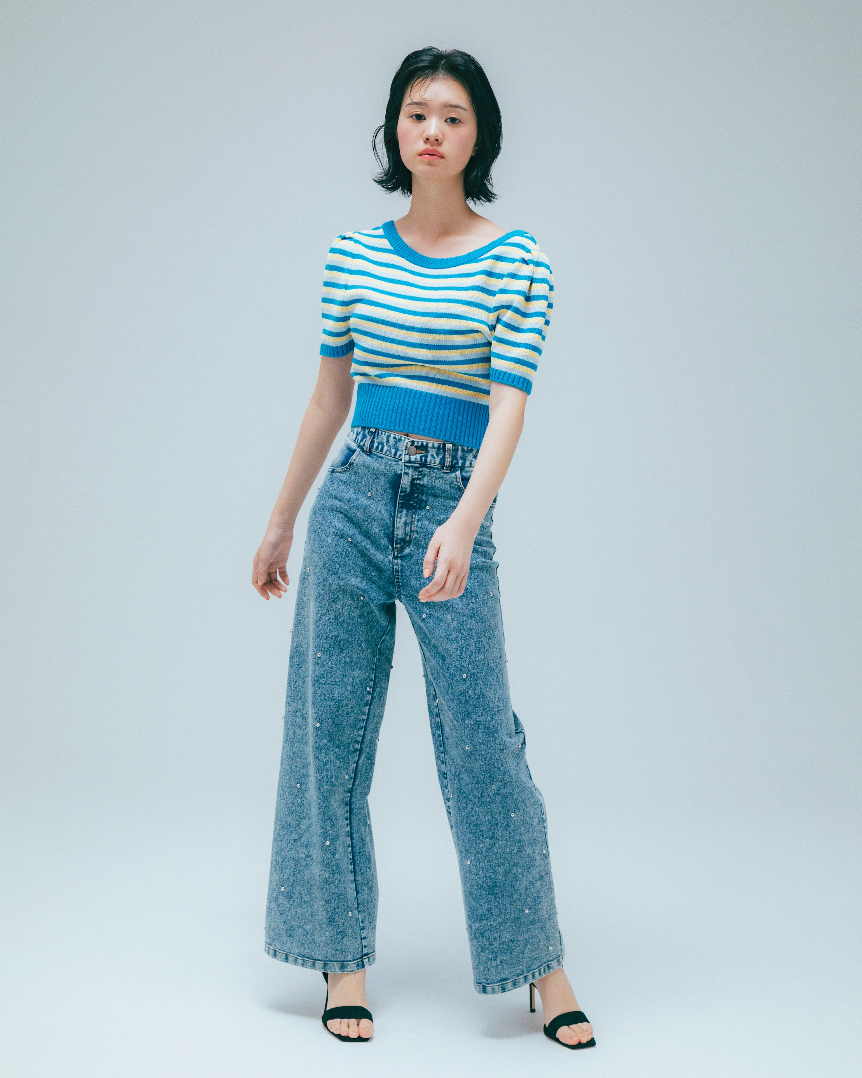 w/LISA (ウィズリサ) | STUDS DENIM PANTS (スタッズデニムパンツ