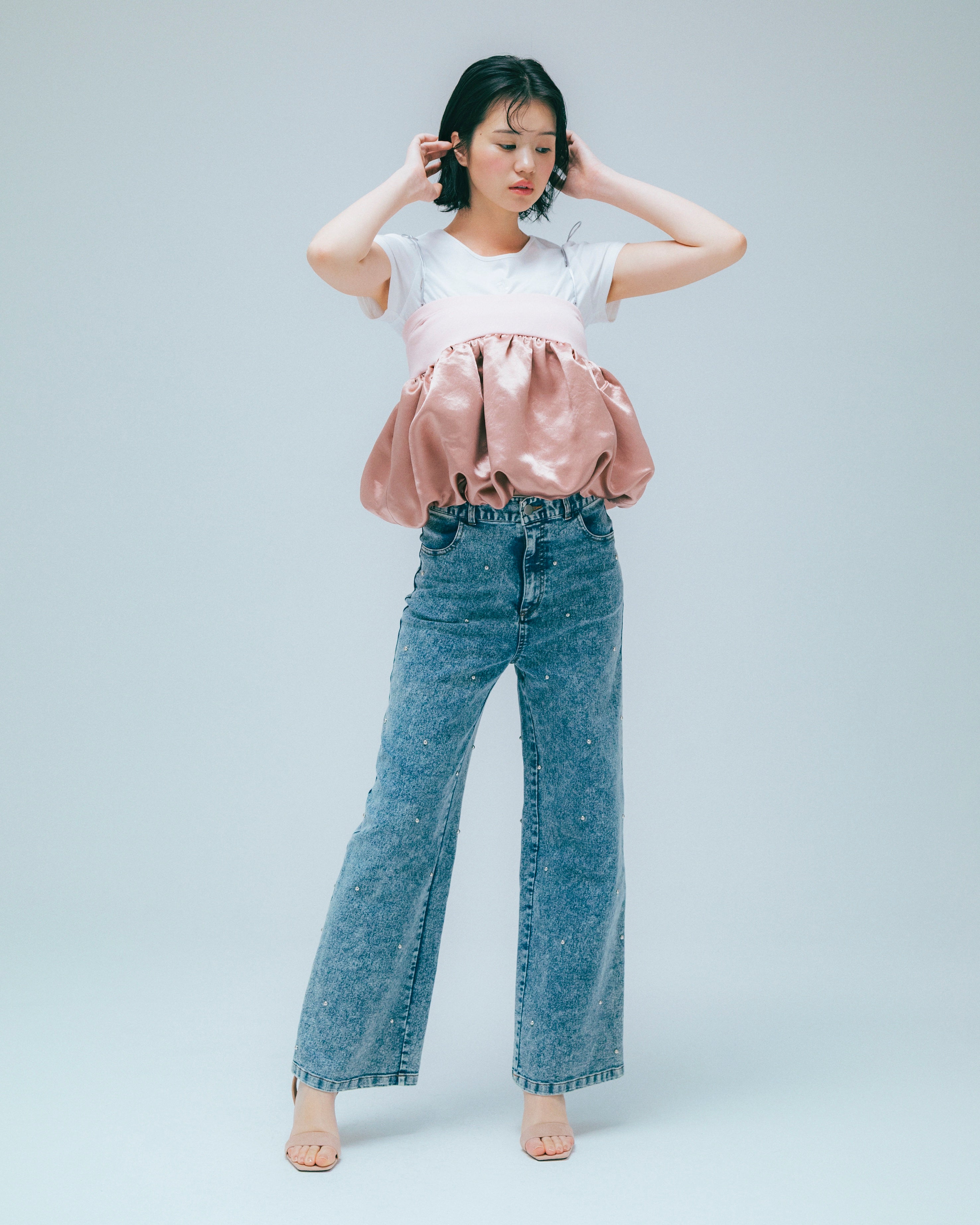 w/LISA (ウィズリサ) | STUDS DENIM PANTS (スタッズデニムパンツ