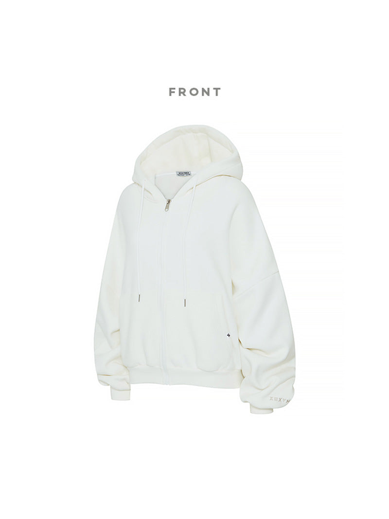 裏起毛】XA5127N ナッピングフード付きジップアップ