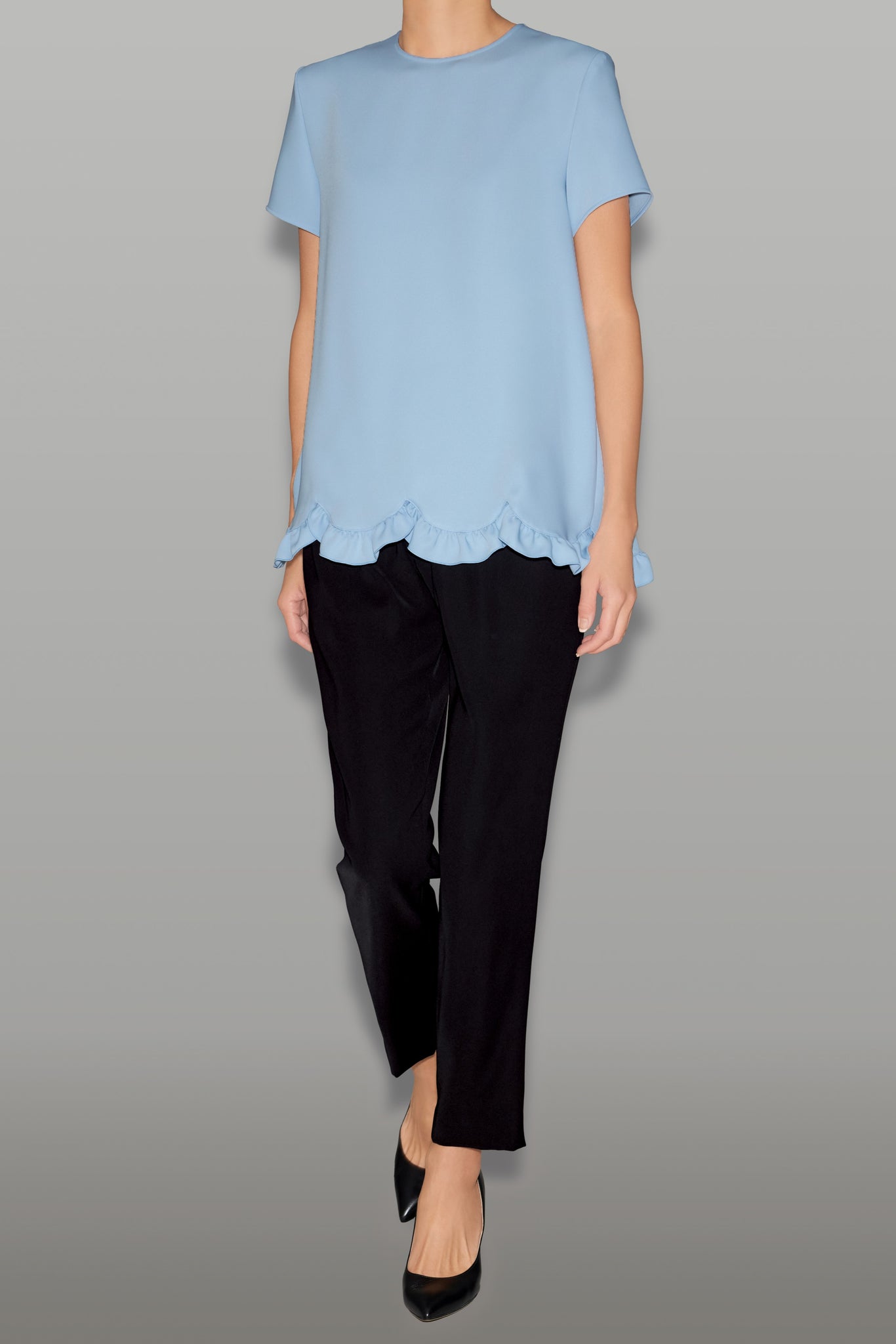 ハーフスリーブヘムペタルブラウス – YOKO CHAN