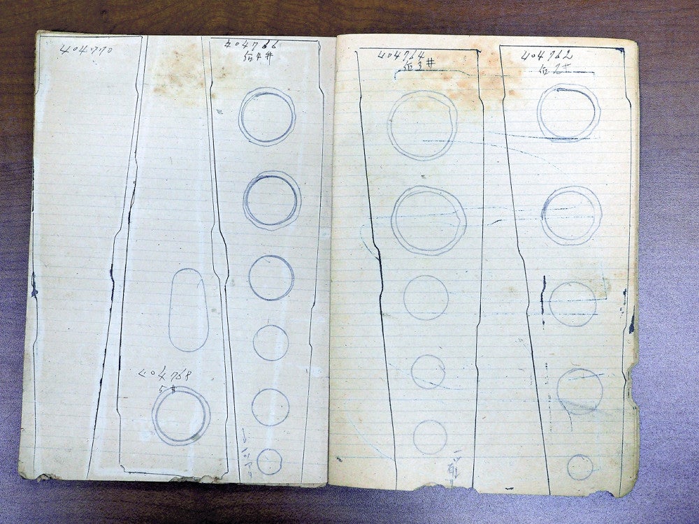 栃木：大田原工場「疾風」資料 中島飛行機 四式戦闘機 翼の部品帳など