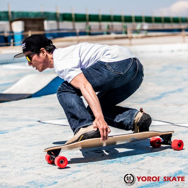 鎧 ロングスケートボード RYU38 竹デッキ 38インチ ハードフレックス