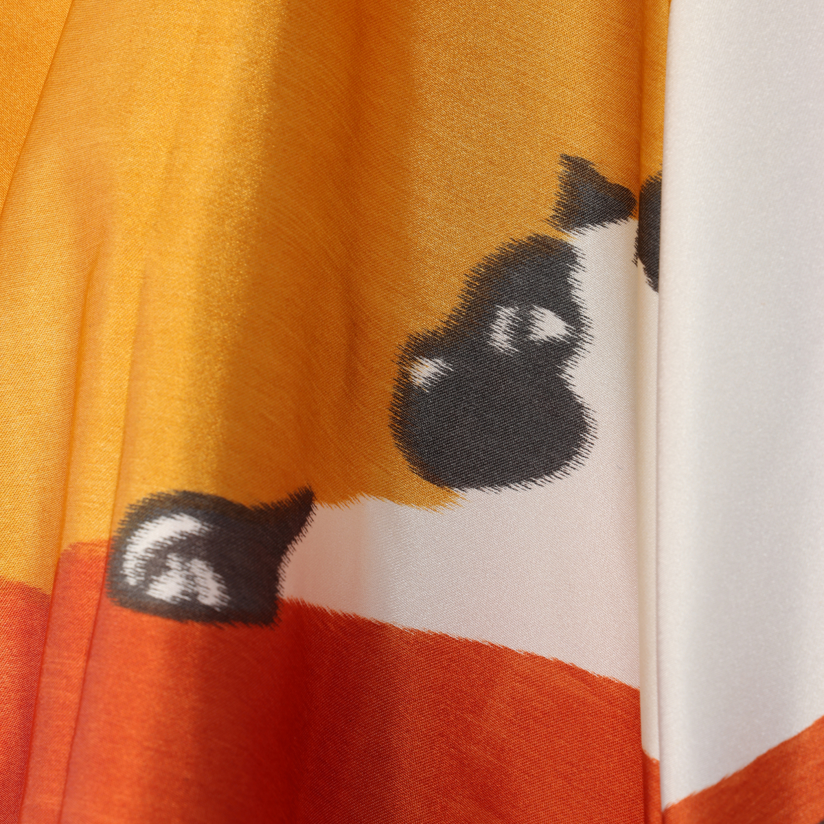 ほぐし織の雨晴兼用折りたたみ傘/ネコ | かぜとゆきオンラインショップ